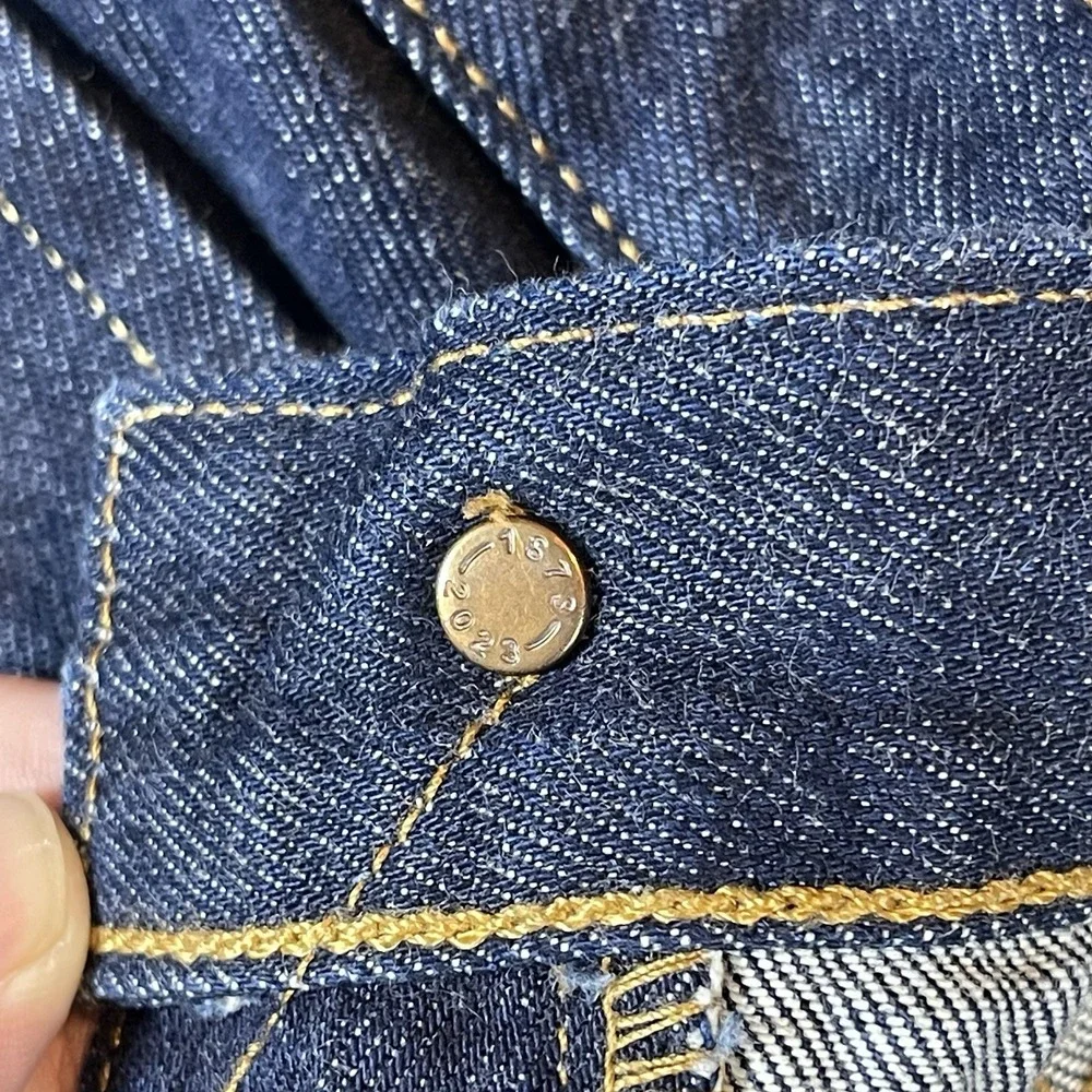 Levis 501 Jeans Men 26x30 Raw Indigo Selvedge Denim 150th Anniversary Button Fly
